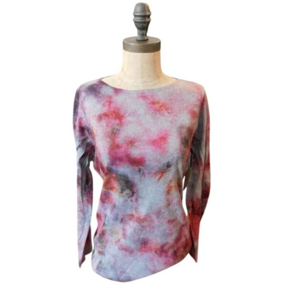 Coldwater Creek Size S Small (6-8) Brushed Blossom Tye Dye Top NWT $49